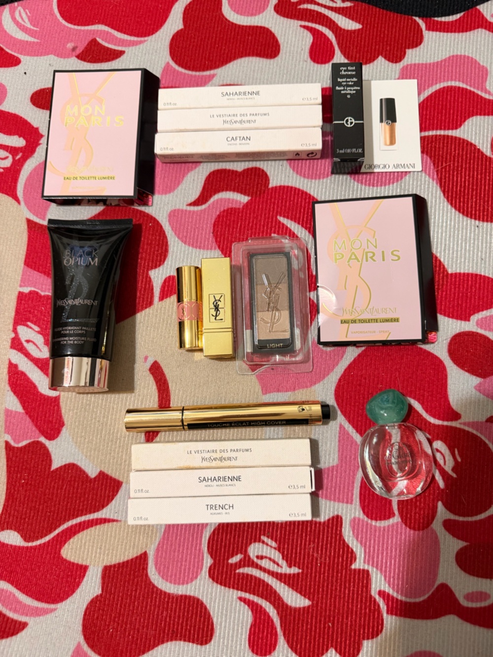 Yves Saint Laurent Assorted Pink and Gold Makeup Collection+fragrance